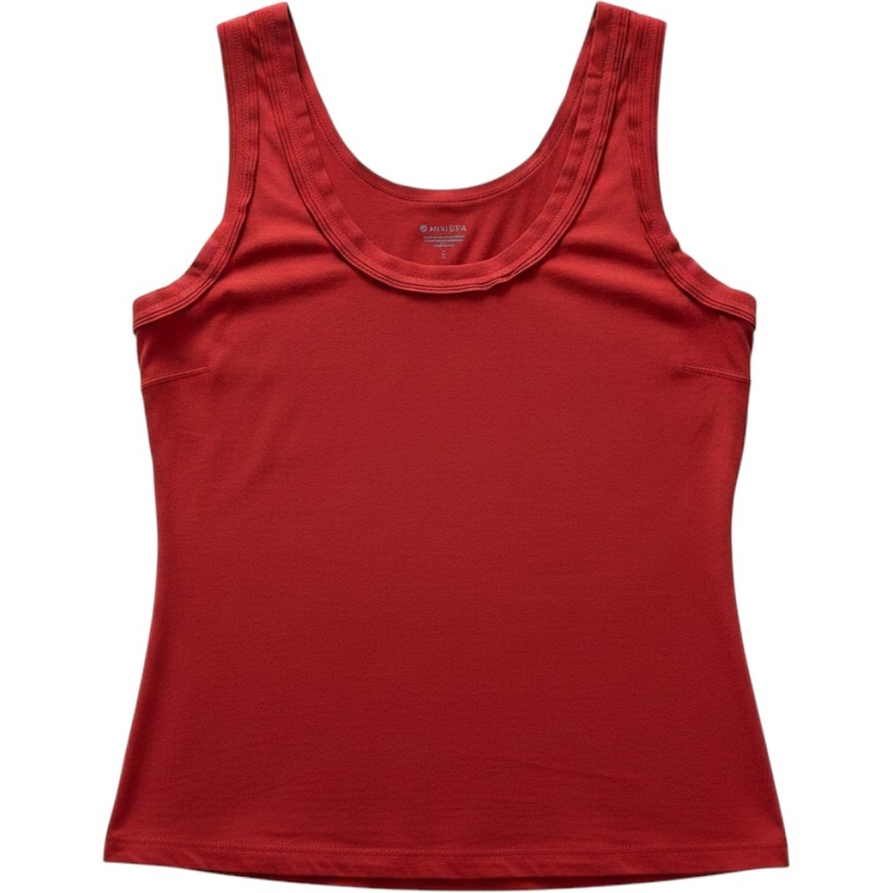 Athleta Tank Top Paprika EUC  flutter edge Scoop Neck Athleisure work‎ layer  L